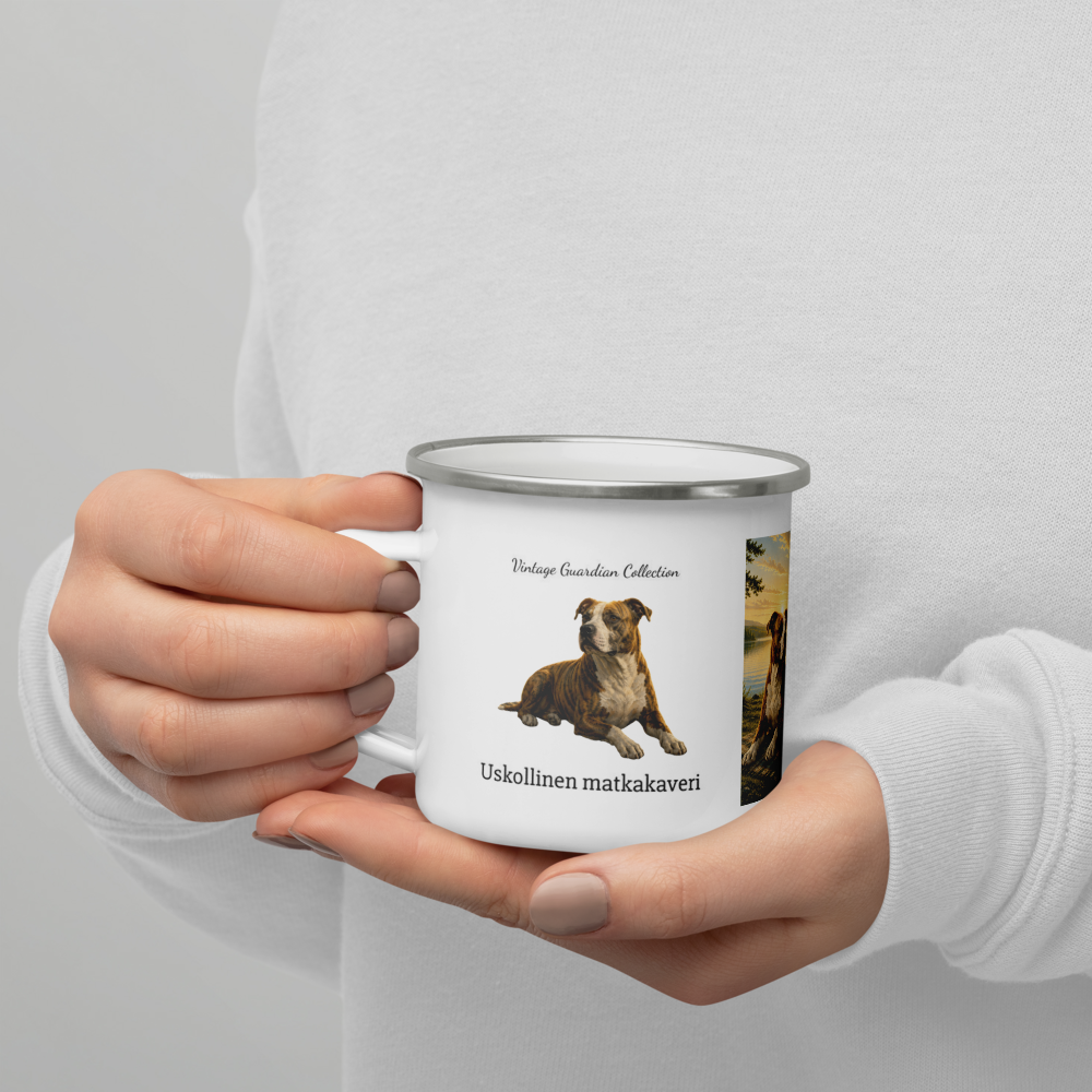 Uskollinen matkakaveri | Emalimuki